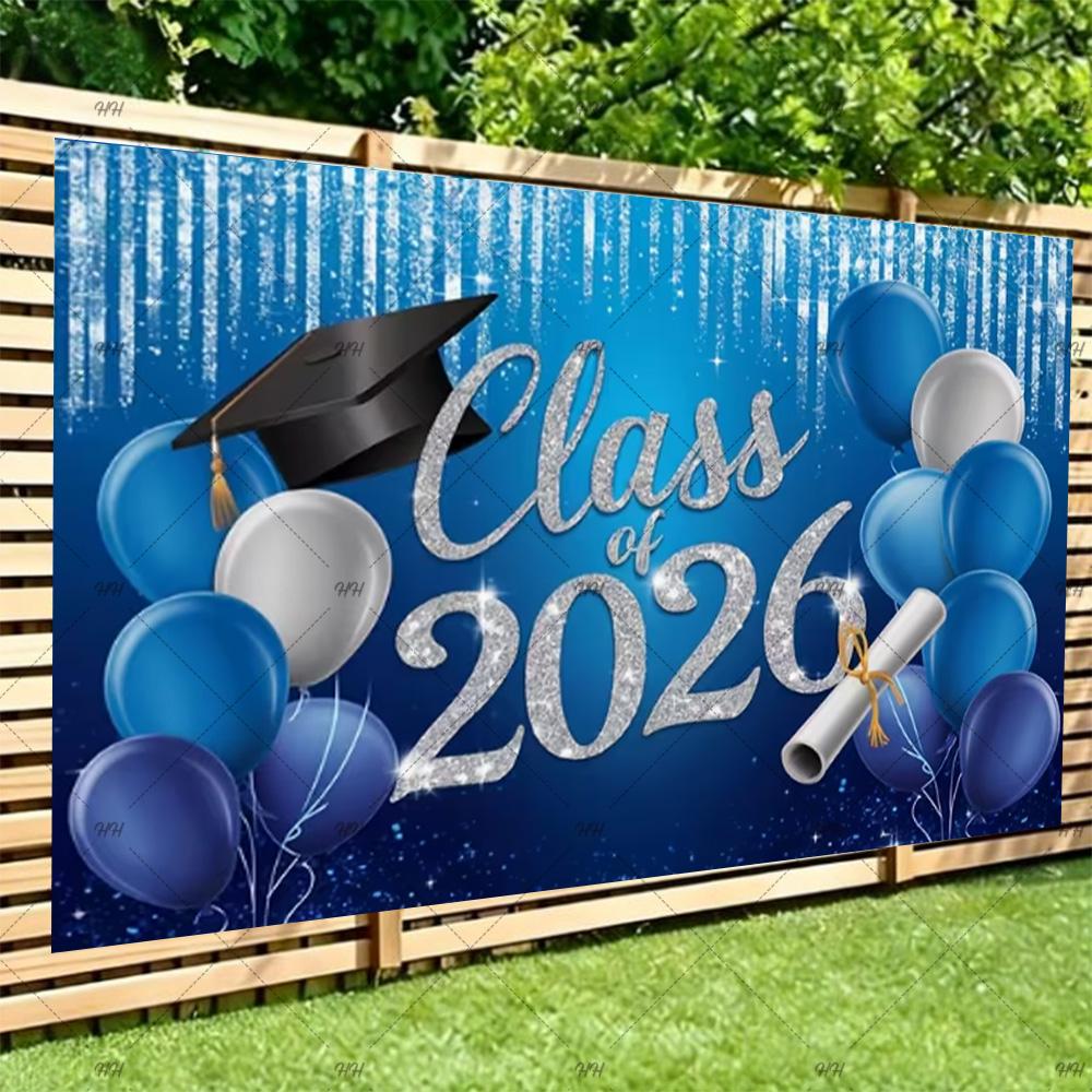 Congratulatory Graduatio Celebration Theme Party Decoration Background Graduates Backdrop Photography Studio Props Student Gifts