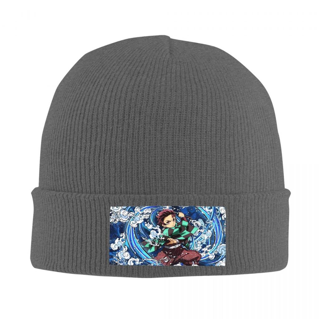 Demon Slayer Kimetsu No Yaiba Skullies Beanies Caps Unisex Winter Warm Knit Hat Adult Anime Unisexga Bonnet Hats Outdoor Ski Cap