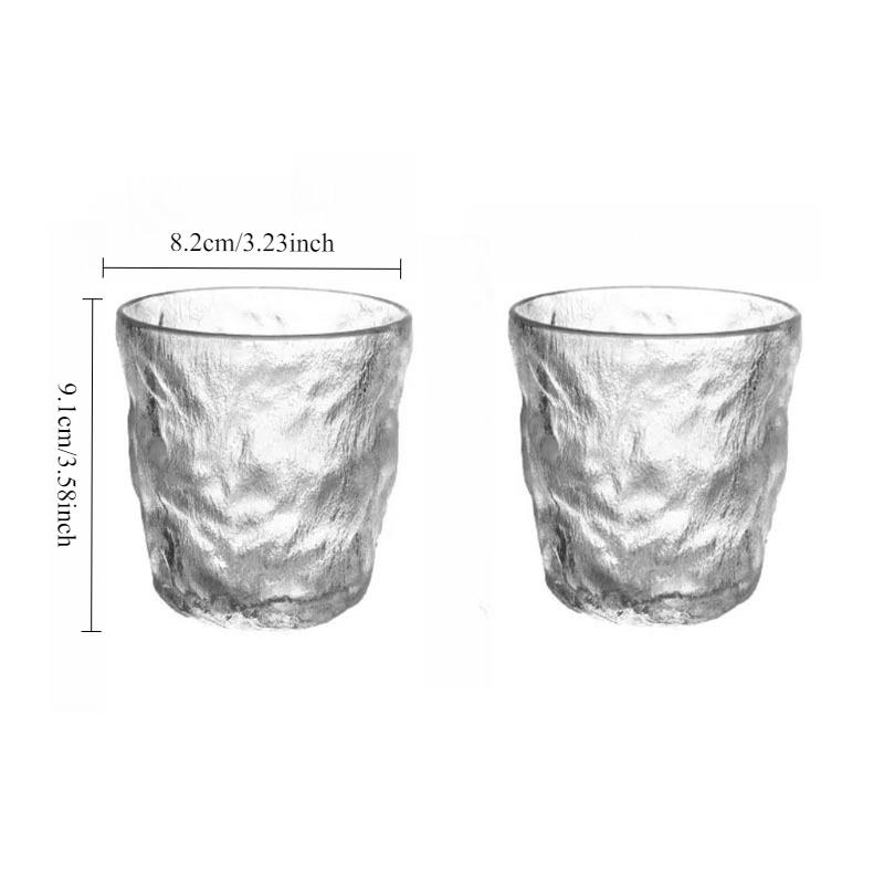 280ml/330ml Cute Glass Cups Cocktail Glass Transparent Drinking Glasses Juice Beverage Cups Creative Wine Glass New Year Gifts 2pcs