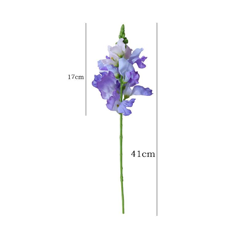 Faux Violet Silk Flower Wedding Decoration Bouquet Snapdragon Fake Flowers Wedding Party Table Floral Decor Accessories
