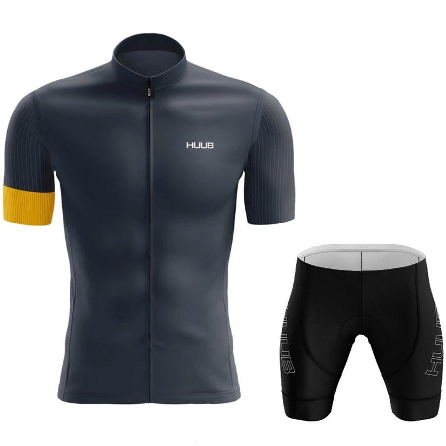 Conjunto de Maillot y Culotte de Ciclismo HUUB - Ropa de Bicicleta MTB de Manga Corta para Hombre - Uniforme de Ropa para Ciclismo al Aire Libre