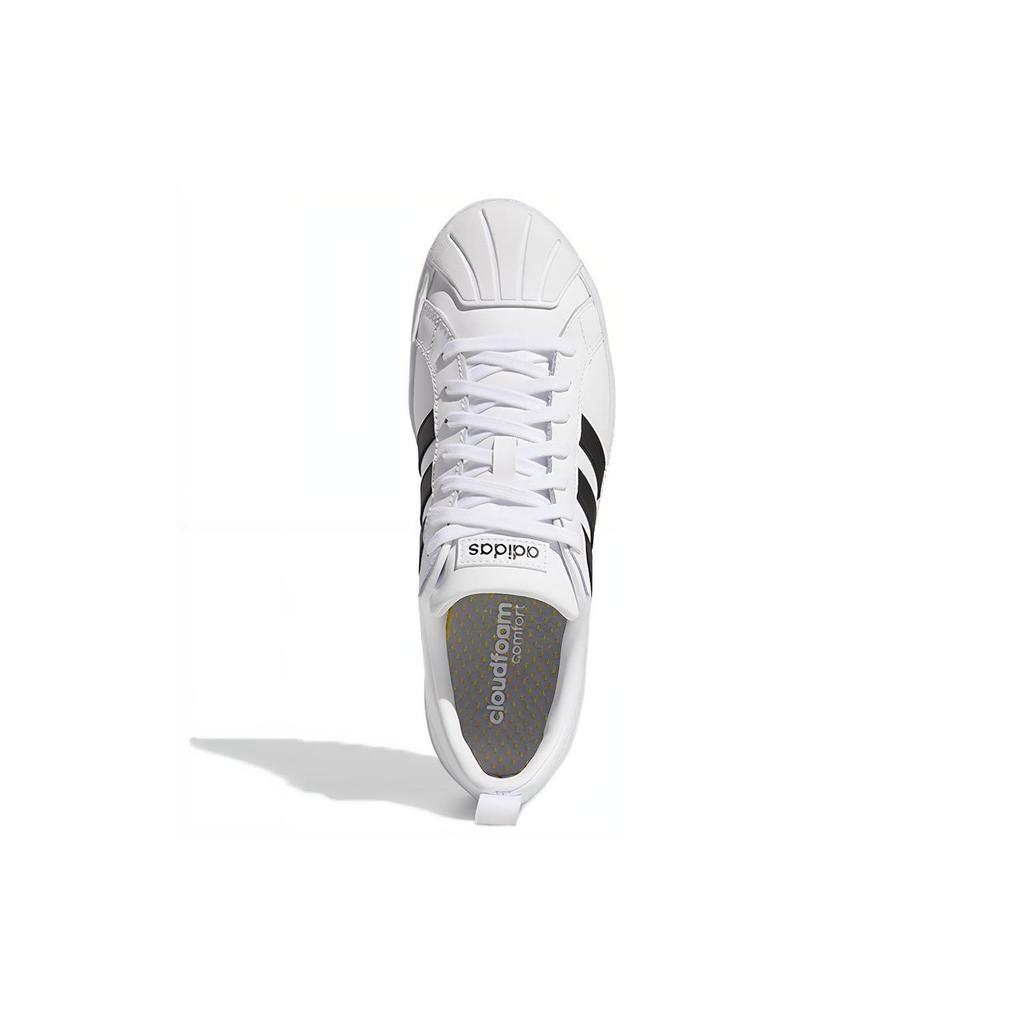 adidas Streetcheck Cloudfoam Court Low Weiß Schwarz Herren Sneaker Schuhwerk-Weiß Core-Schwarz GW5488