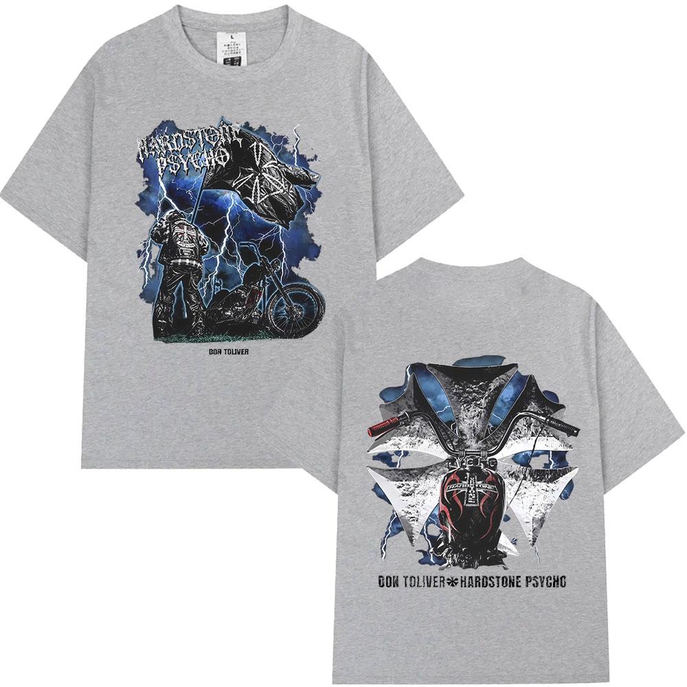 2025 Summer Rapper Don Toliver Hardstone Psycho Doublesided Printed Tshirt Mens Fashion Hiphop Cotton Tshirt Short Sleeve