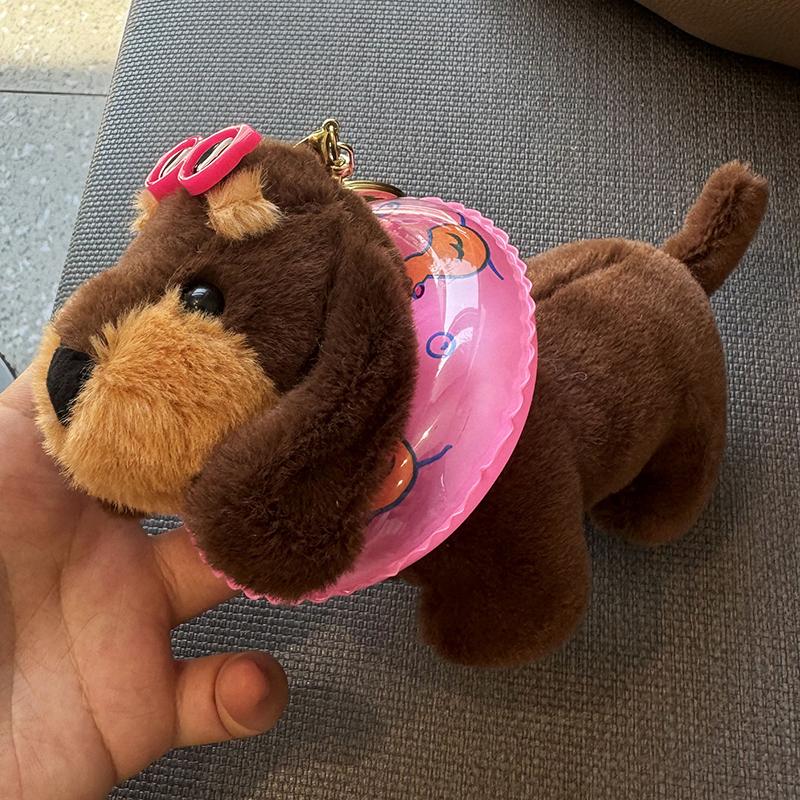 1Pc Children Birthday Gifts Cute Dachshund Pendant Plush Toy Doll Backpack Hanging Ornament Doll Home Decorations