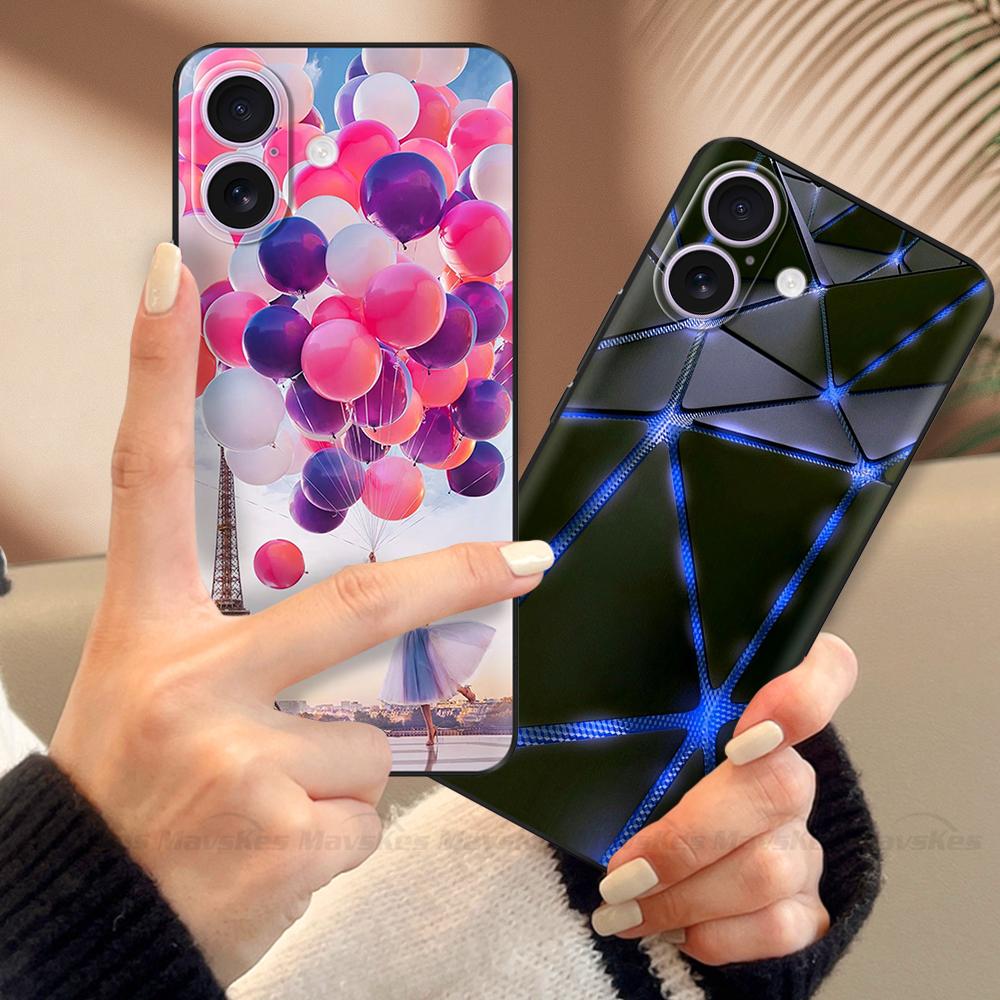 For iPhone 17 iPhone17 Pro Max Luxury Painted Phone Case Cover For iPhone 17 Pro Max 17Pro 17Air 17ProMax Soft Silicone TPU Case
