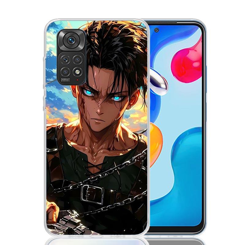 A-Attack On T-Titan Levi Phone Case For Xiaomi Redmi Note 15 14 13 12S 12 Pro Plus 11S 11E 11 11T 10S 10 Art Soft Pattern Cover