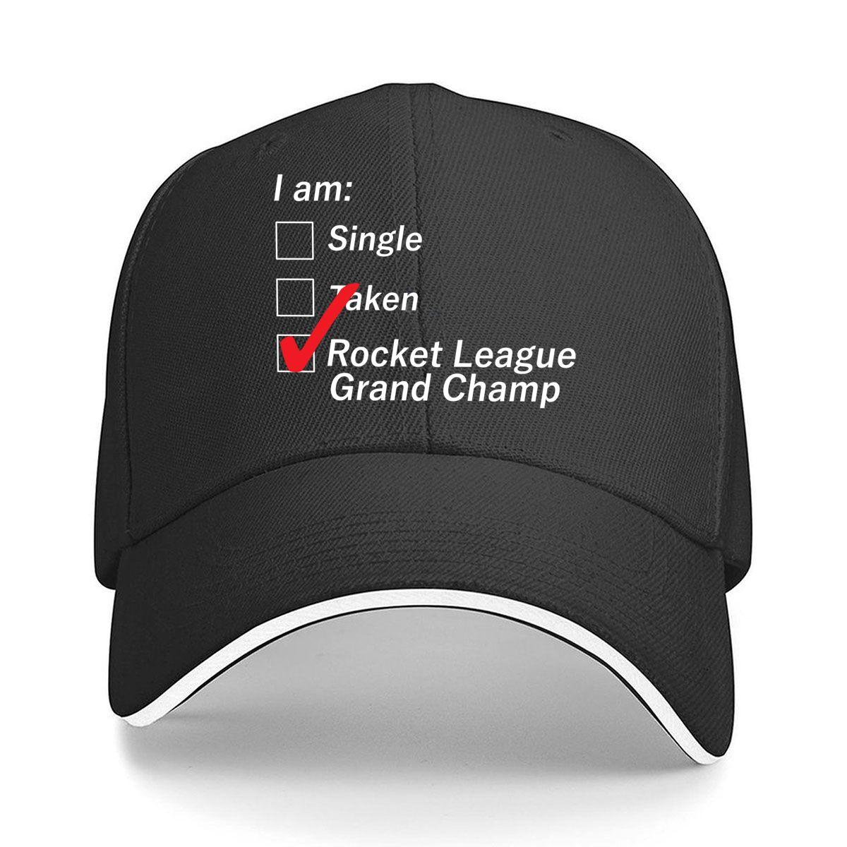 A Humorous Design with I Am Rocket League Grand Champ Text, Adding a Touch of Gaming Pride Sandwich Baseball Cap One Size чёрный