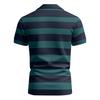 Men's Summer Stripe Print Button Lapel Loose Short Sleeve Top