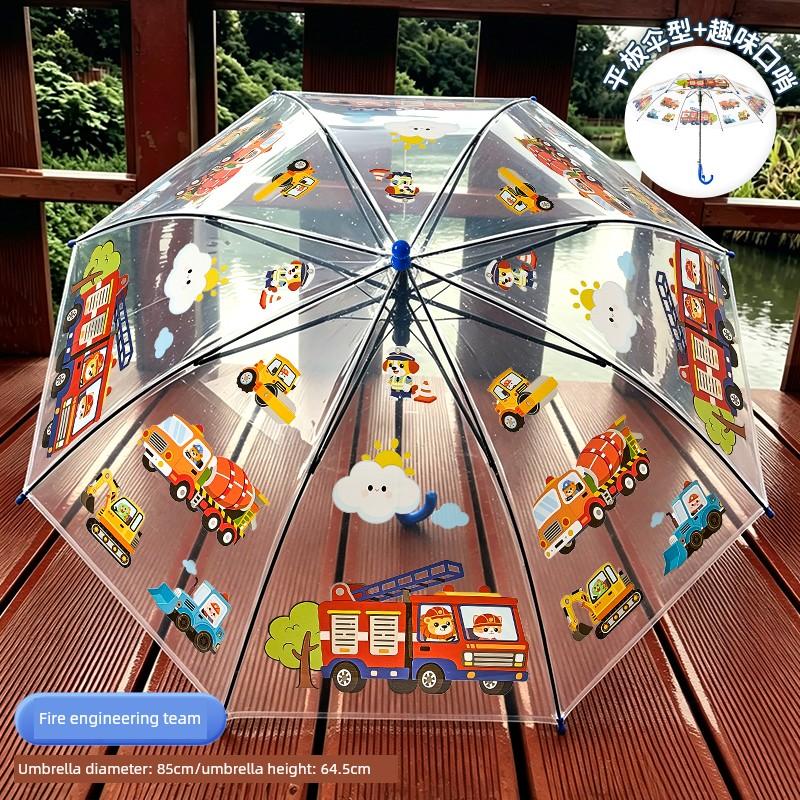Transparenter Kinderregenschirm für Jungen und Mädchen, Regenschirm für Babys von 2-3 Jahren, Ultraleicht, Speziell für Kindergartenkinder entwickelt transparent