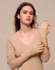 Autumn & Winter Cashmere Knit Touchscreen Cold Protection Striped Warm Gloves