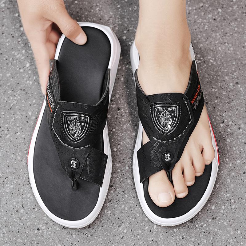 Fashion CYYTL Flip Flops Summer Mens Slippers Casual Shoes Beach Sandals Outdoor Slides Walking Comfort Designer Fashion Leather Luxury