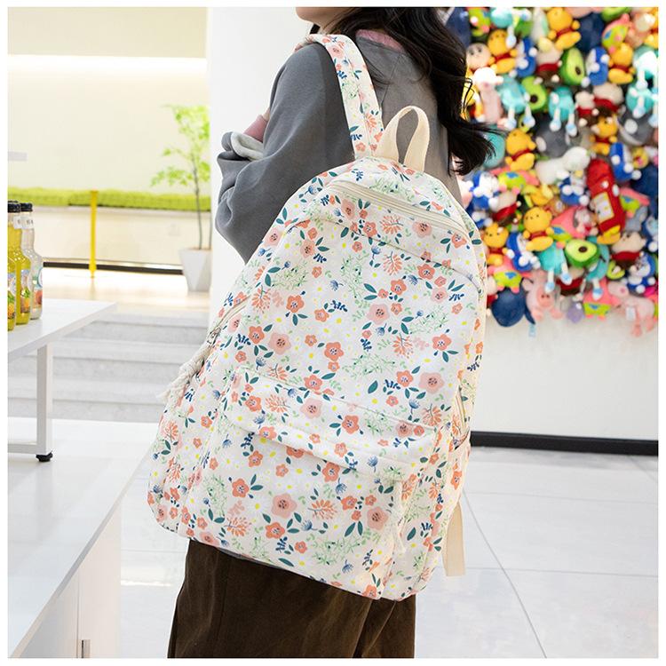 

инс японский милый рюкзак для девочки с принтом, маленький, свежий и вместительный повседневный рюкзак, рюкзак для ученика средней школы белый