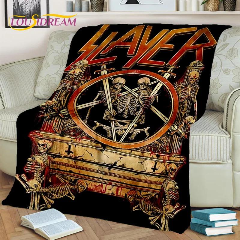 Heavy Metal Band Slayer Rock Blanket,Soft Throw Blanket for Home Bedroom Bed Sofa Picnic Travel Office Rest Cover Blanket Kids