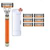 Waterproof Men's Six-Layer Stainless Steel Razor: Sharp, Durable Manual Shaver