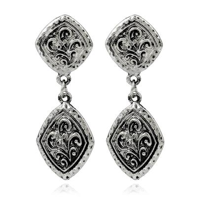 Earrings, Fashion Simple Retro Engraved Alloy Earrings, Jewelry Supply