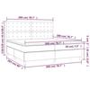 VidaXL Slat Bed Base with Mattress and LED, Upholstered Bed with Headboard, Double Bed, Adult Bedroom Bed, 3135783