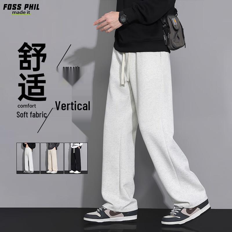 

Foss Phil Men s Loose Straight Wide-Leg Casual Pants L