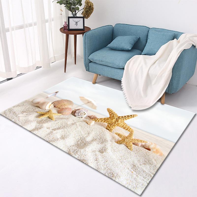 Living Room Carpet Ocean Style Office Floor Mat Sofa Bedroom Bedside Carpet Balcony Carpet