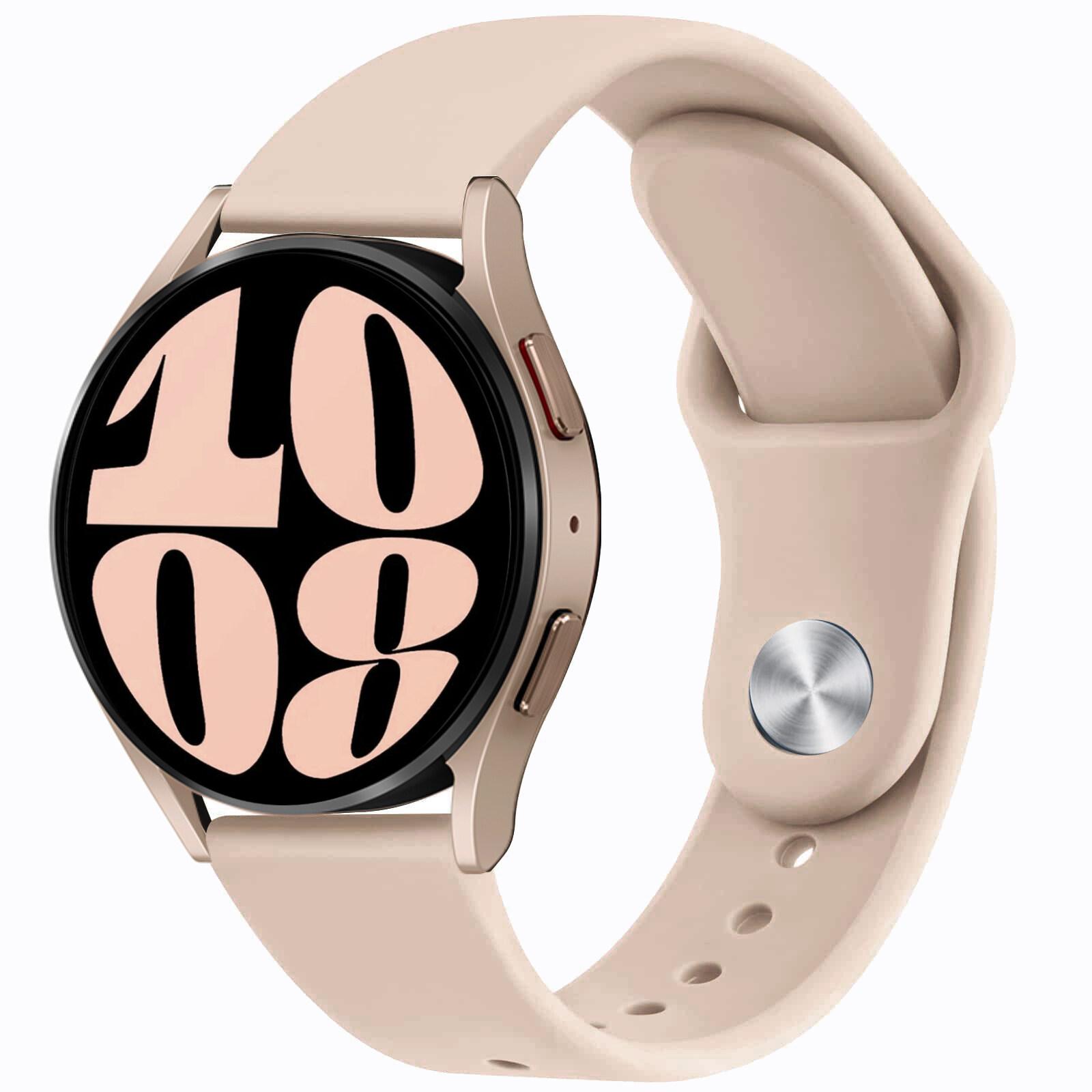 

20 мм ремешок для Samsung Galaxy Watch 6 7/5 Pro/5/4 Classic/4/3 41 мм/Active 2/Active для Amazfit Bip/Amazfit GT5 для Huawei Watch силиконовый спортивный ремешок 20 MM Watch Strap молочный белый