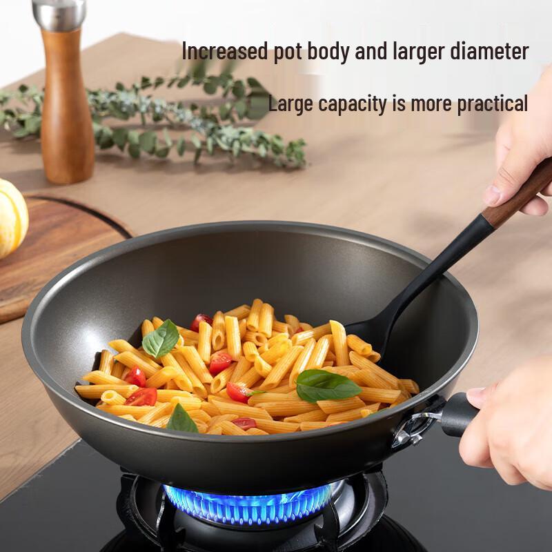 

Chu Da Huang 32cm Non-stick Flat Bottom Wok