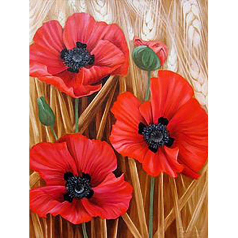 5D DIY Diamond Painting Full Round Drill Flower Cross Stitch Kit Mosaic Diamond Embroidery Rose Wall Art Home Decoration