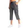 Dames Cargo Capris Met 6 Zakken Lichtgewicht Snel Droog Buiten Reizen Casual Comfortabele Zomerbroek