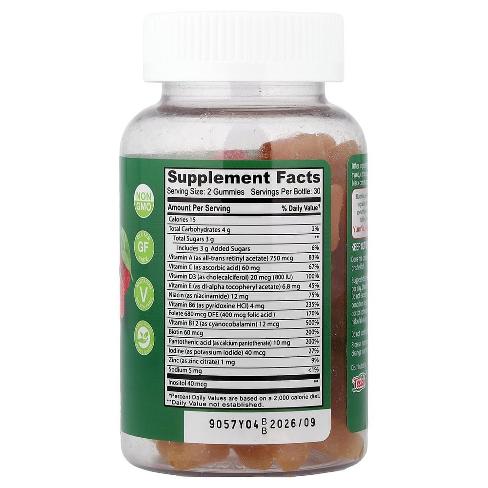 YumVs YumVs Adult Multivitamin Raspberry Flavored Gummies, 60 Count
