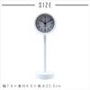 Fuji Boeki Table Clock, 22.5cm Tall, White, Sweep, Continuous Second Hand, Silent, Stand, 99055