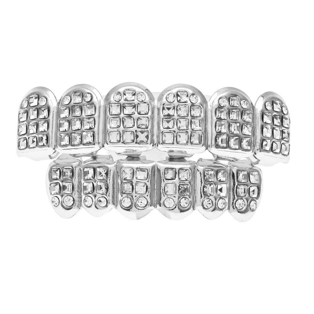 Factory Direct Jewelry Braces Diamond Plated Rap Braces Teeth Grills