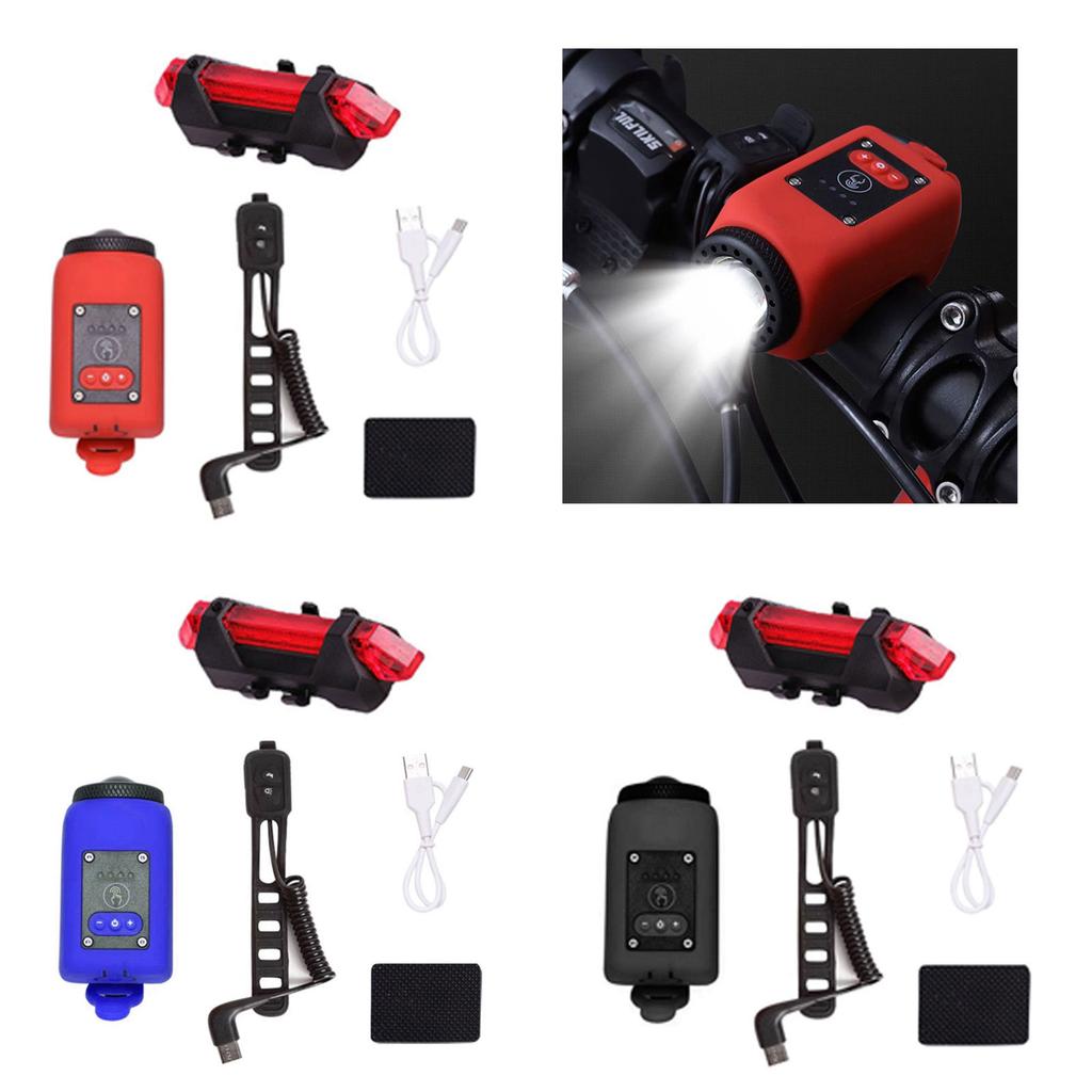 Electric Bike Horn Bike Light Waterproofs Bicycles Front Light 110dB Bicycles Electric Horn Front Headlight Enduring