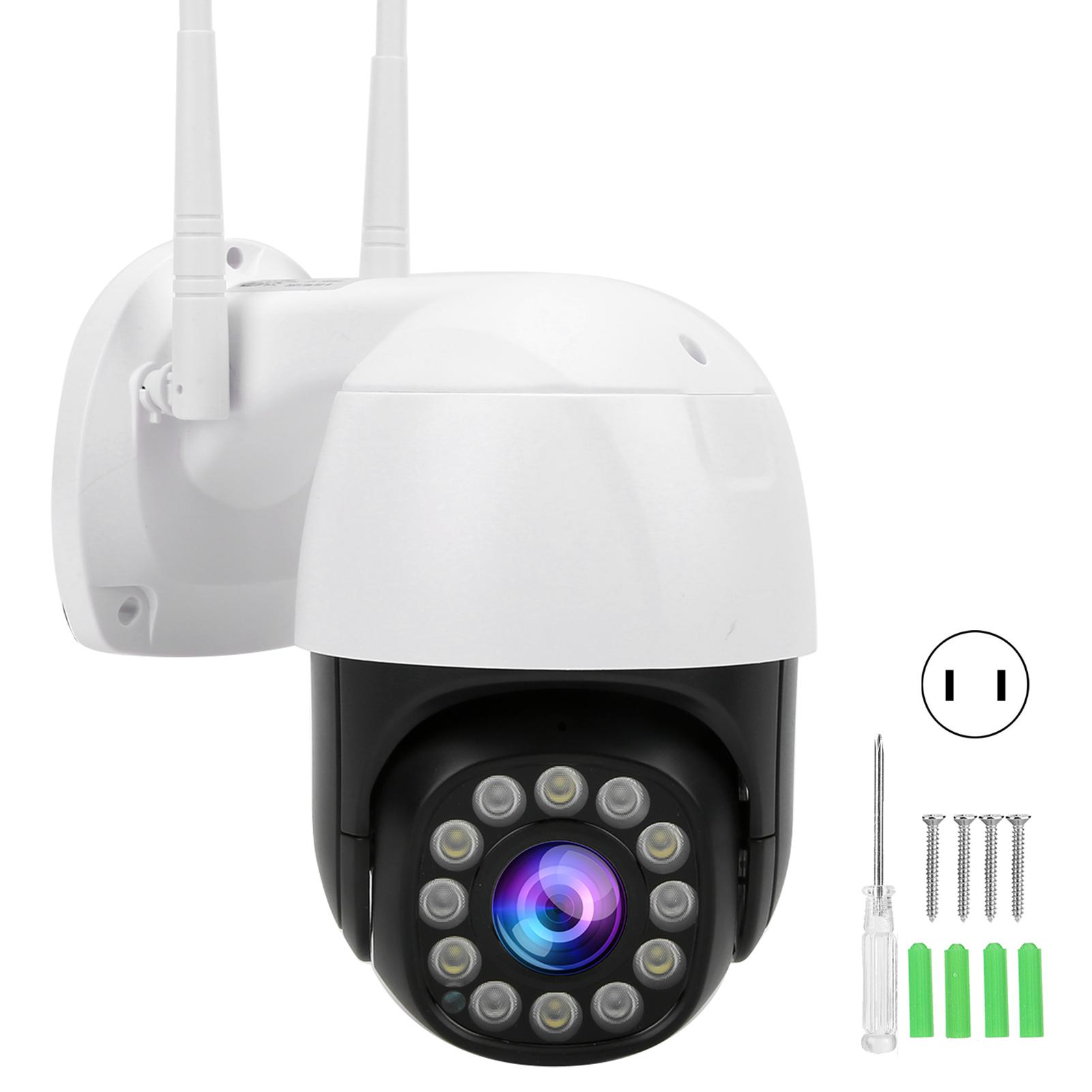 

IP Camera WiFi HD 1080P IP66 12 Lights PTZ Rotation APP Remote Control Home Security 100240VUS