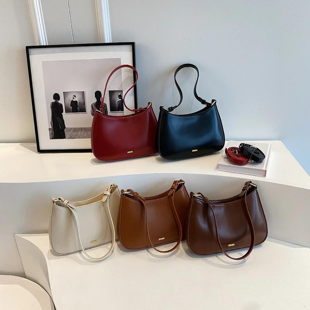 Red Shoulder Bag for Women  New Leather Texture  Luxury Crossbody Bag  Wedding Designer  Bride  Trendy