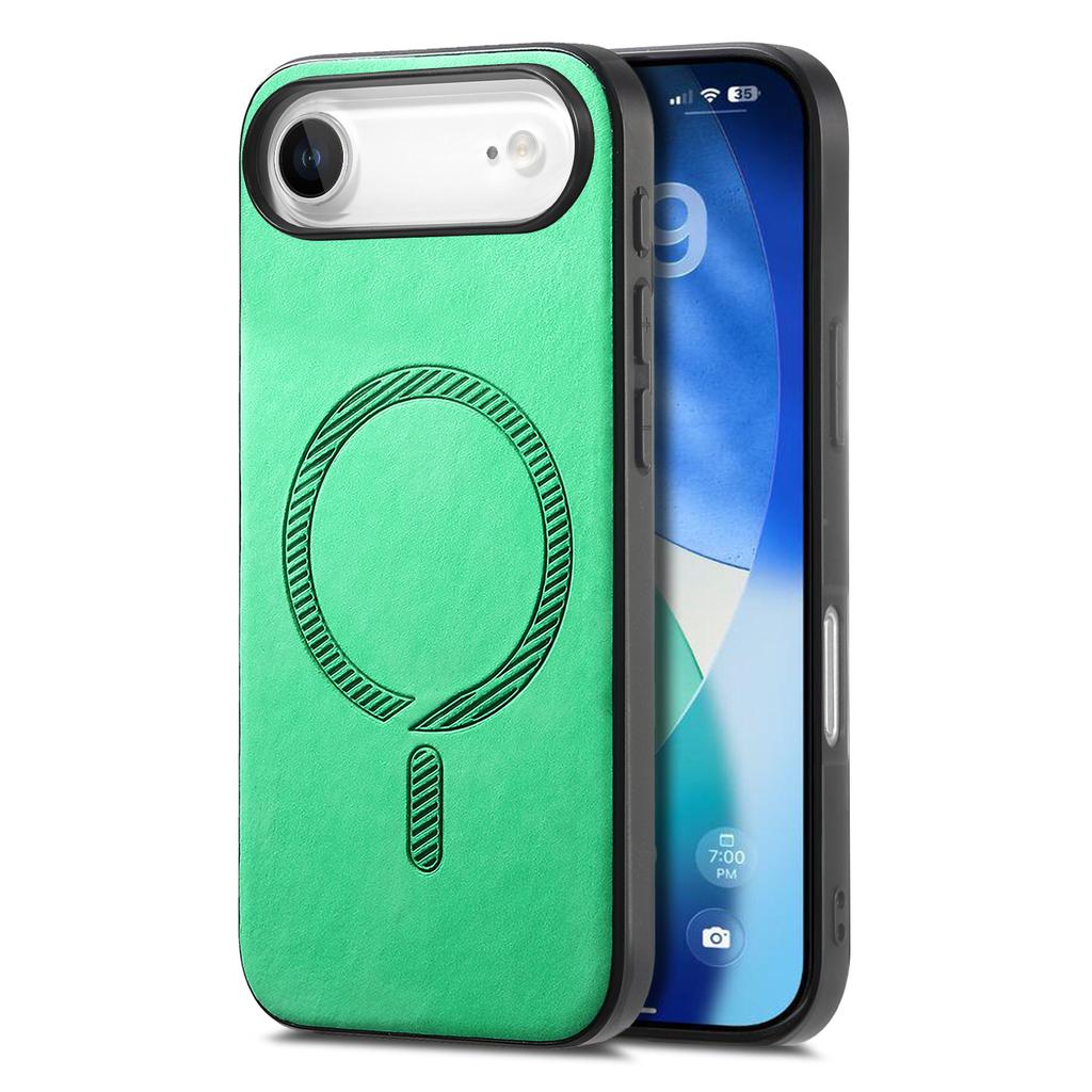 For iPhone Air Leather Back Case Compatible with MagSafe Skin-touch Phone Cover