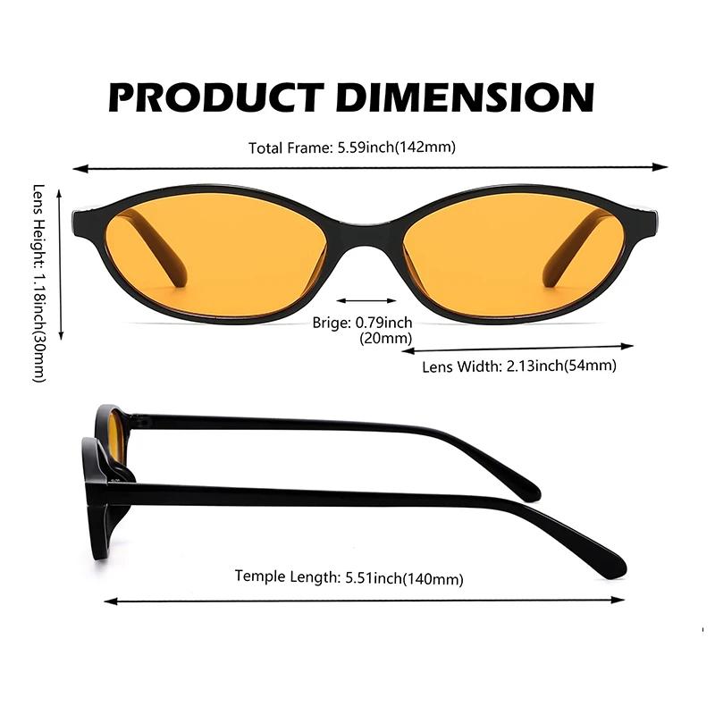 Sexy Small Oval Women's Sunglasses  New Fashion Black Brown Sun Glasses Ladies Shades Trends Summer Unique Eyewear Men