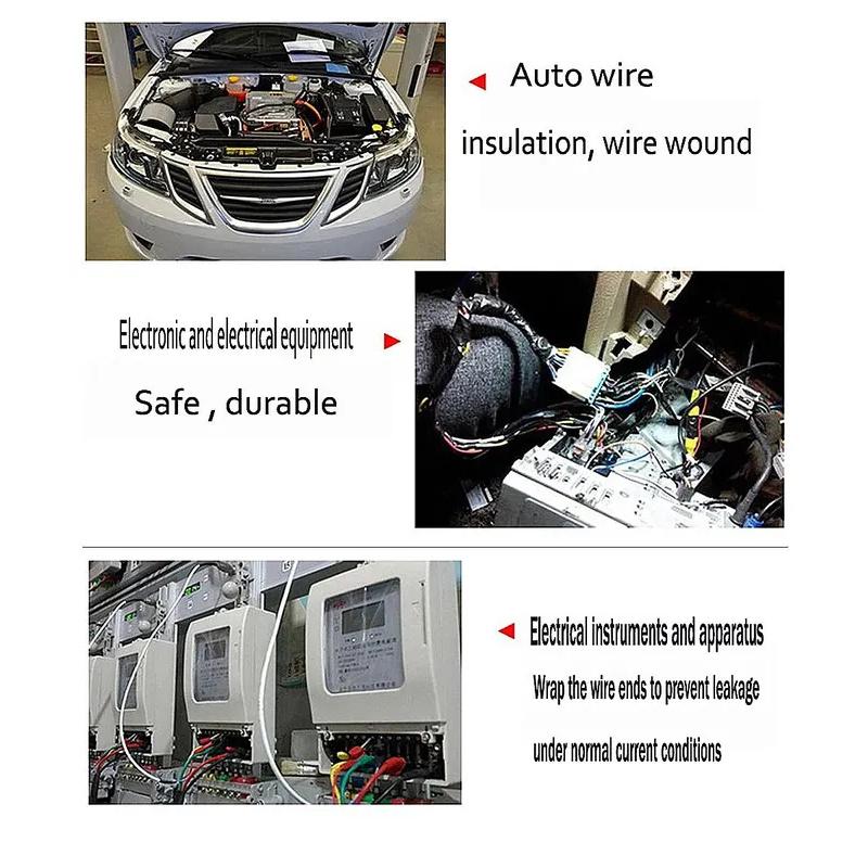 15 Meter Heat-resistant Flame Retardant Tape Coroplast Adhesive Cloth Tape For Car Cable Harness Wiring Loom Protection