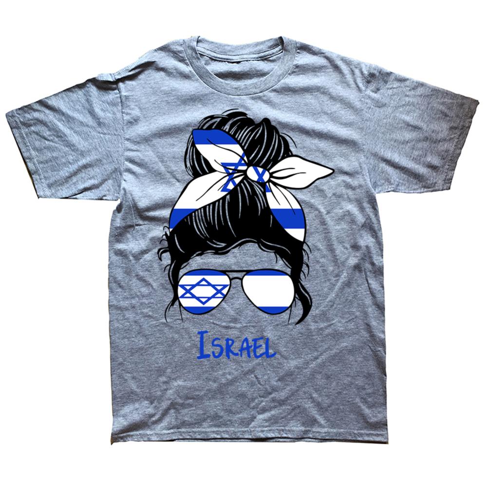 Funny Israel Girl Israeli Flag T Shirts Graphic Cotton Streetwear Short Sleeve Birthday Gifts Summer Style Tshirt Mens Clothing