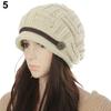 Women's Fashion Braided Autumn Winter Warm Baggy Beanie Knit Crochet Ski Hat Cap