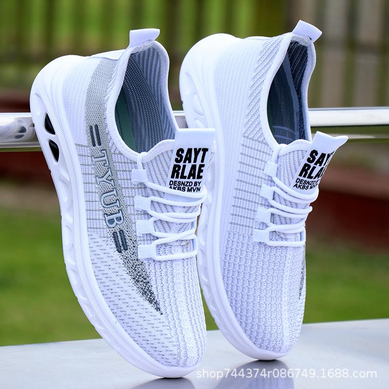 Spring and Autumn Flying Weaving Mesh Shoes Casual Sneakers Running Shoes Comfortable Casual