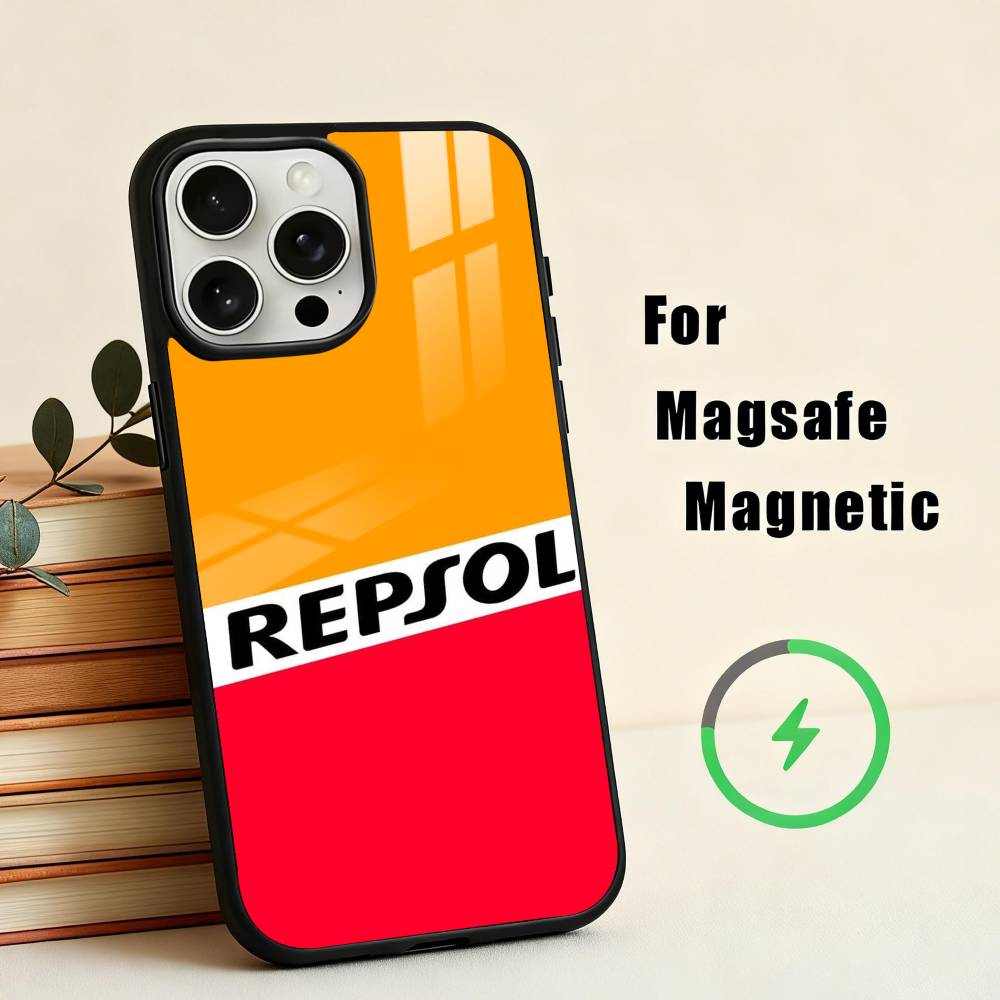 D-Repsol-S M-Mobile-E Phone Case For iPhone17,16,15,14,13,12,11 Plus,For Magnetic Wireless Charge Cover