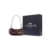 Coach Borsa a Spalla Ashton 20 Fibbia Argentata Logo Jacquard Pelle d'Agnello Liscia Piccola da Donna CDB18-SVS8S