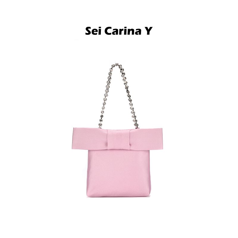 

Seicarinay Summer Princess Bows Handbag Special-Interest Design Princess Bag Female Small Size Pink