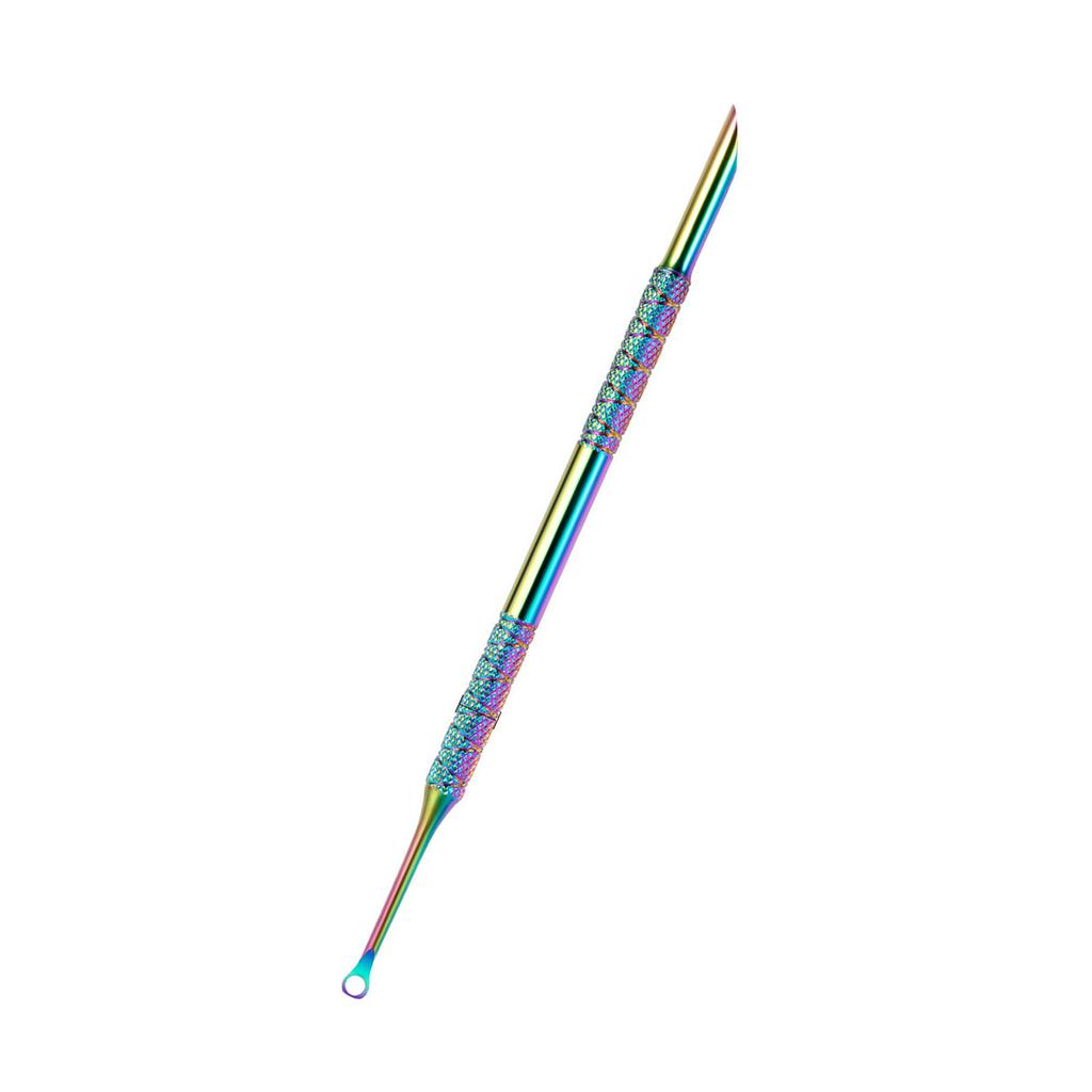 Nagelhautschieber Nagelhautentferner Nagelhauttrimmer Kreisförmiger Nagelreiniger Doppelseitige Metall-Maniküre-Pediküre-Werkzeuge