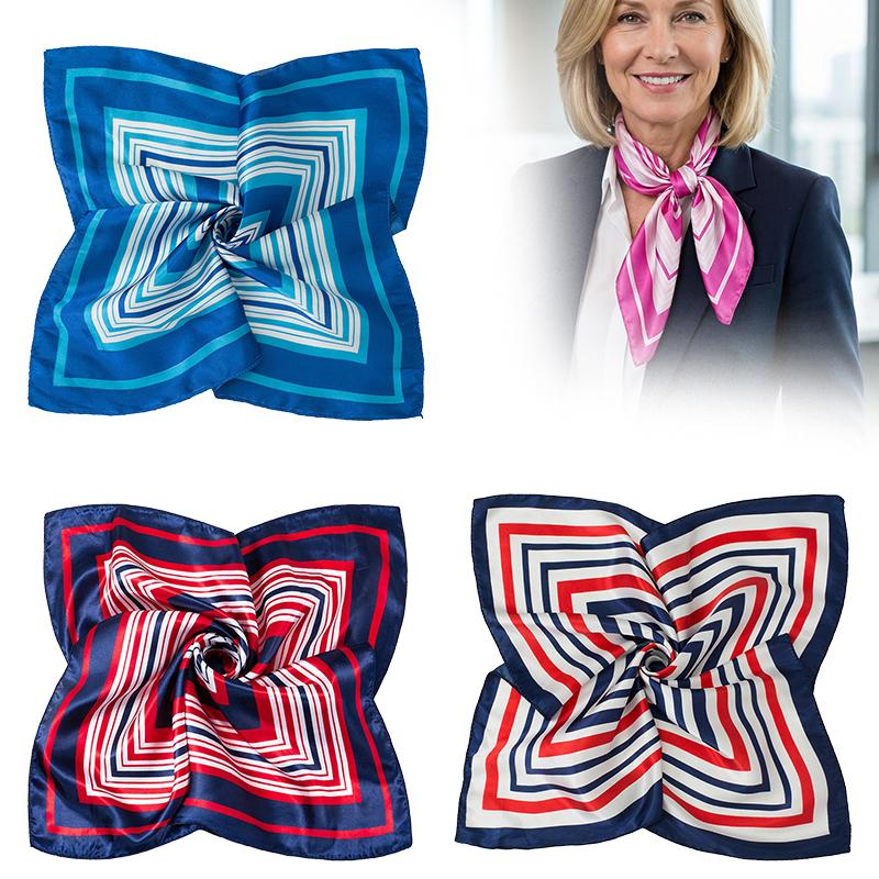 1Pc Square Elegant Bandana Fashionable Hijab Flight Attendants Women's Scarfs Polyester 50x50CM