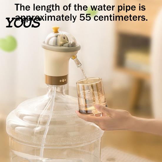 Easy Installation Water Dispenser USB Electric Bottle Pump for Universal Bottles, Cute Duck Drinking Food Grade Abs Dispenser, Portable Jug