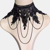 European And American Gothic Lace Collarbone Chain Women's Choker Simple Black Punk Accessory Collar