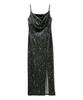 Snidel Velvet Print Cami Dress SWFO234104 DGRY Women's