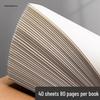 Set of 4 Large Gridless Cowhide Notebooks with Plain Pages for Students' Sketching and Drafting