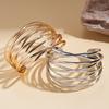 Exaggerated metallic cross-layer geometric opening bracelet personalized heavy industry fashion jewelry
