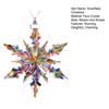 Faux Crystal Snowflake Ornament Sparkly Clear Faceted Snowflake Christmas Tree Ornament for Winter Wonderland Decoration Holiday Party Favors