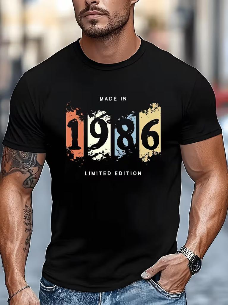 Made In 1986 Limited Edition Vintage Number Graphic T?Shirt